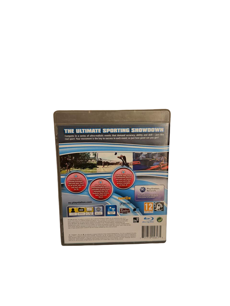 Sports Champions PS3 - Back Cover