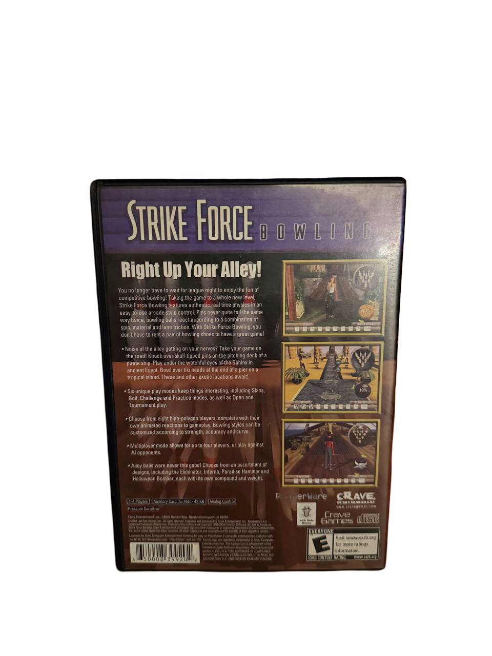 Strike Force Bowling PS2 - Back Cover