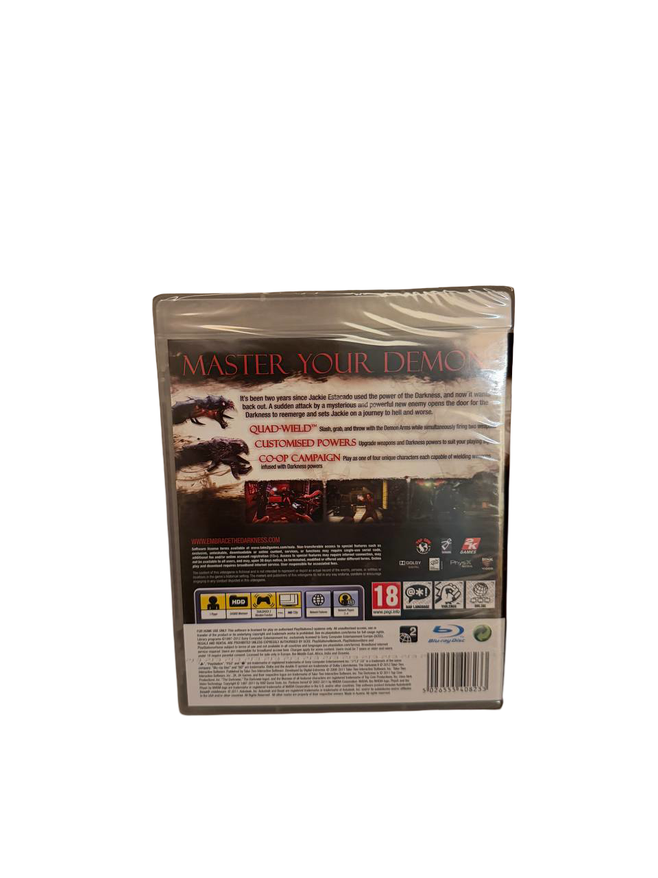 The Darkness II PS3 - Back Cover
