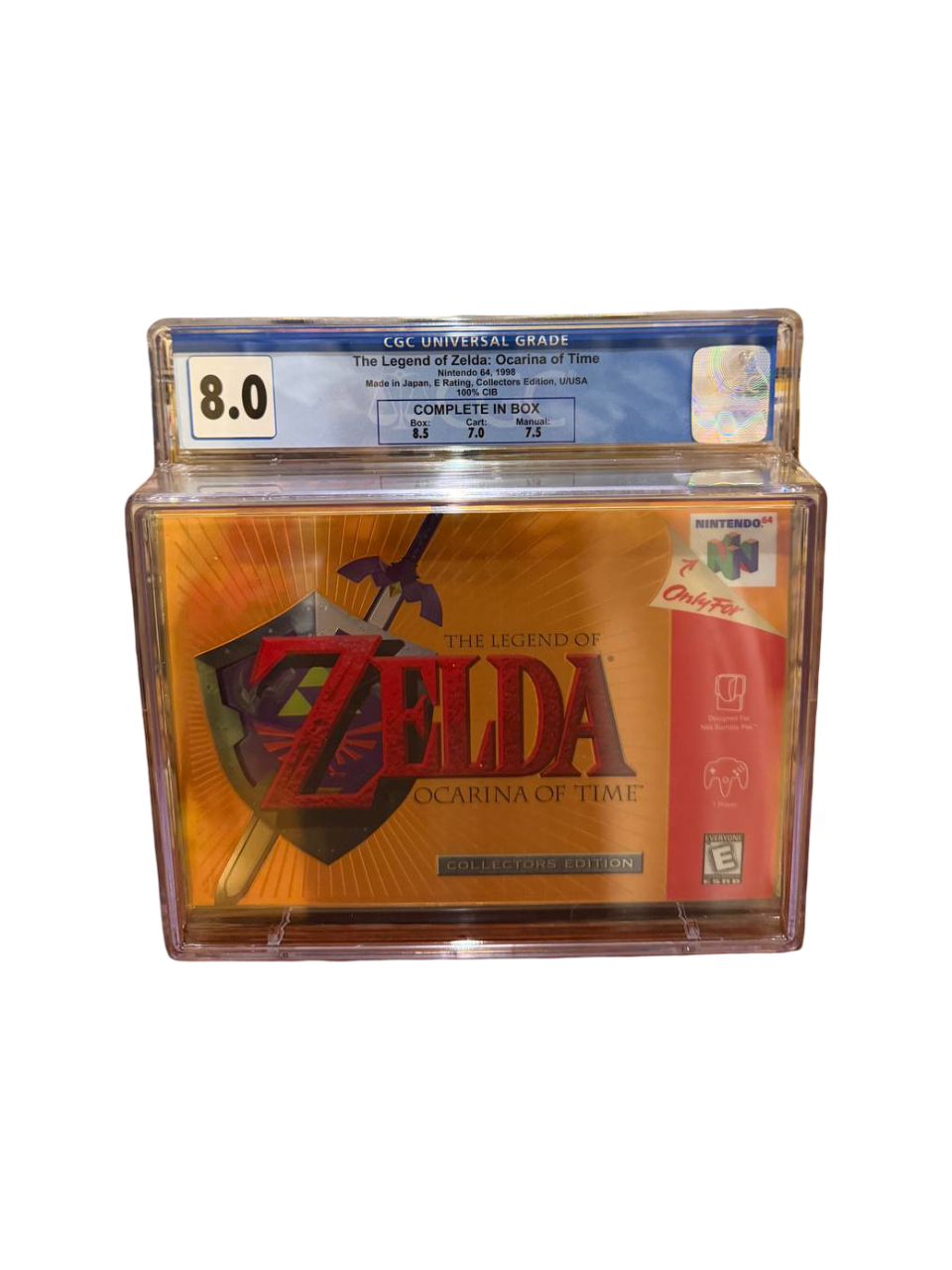 The Legend of Zelda Ocarina of Time Collector's Edition N64 CGC 8.0 CIB