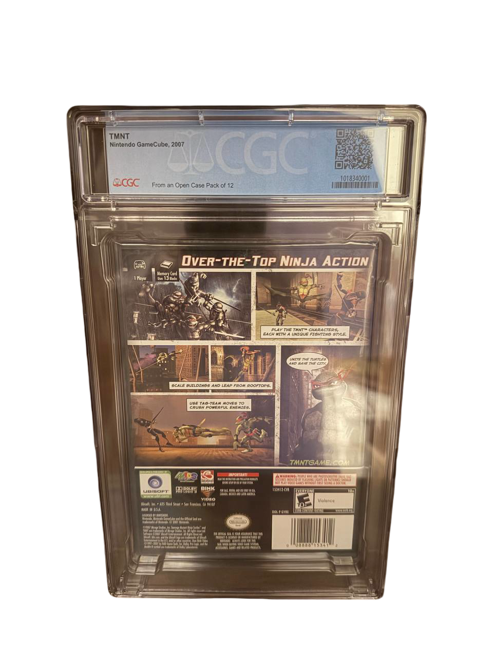 TMNT GameCube CGC 9.8 Sealed - Back