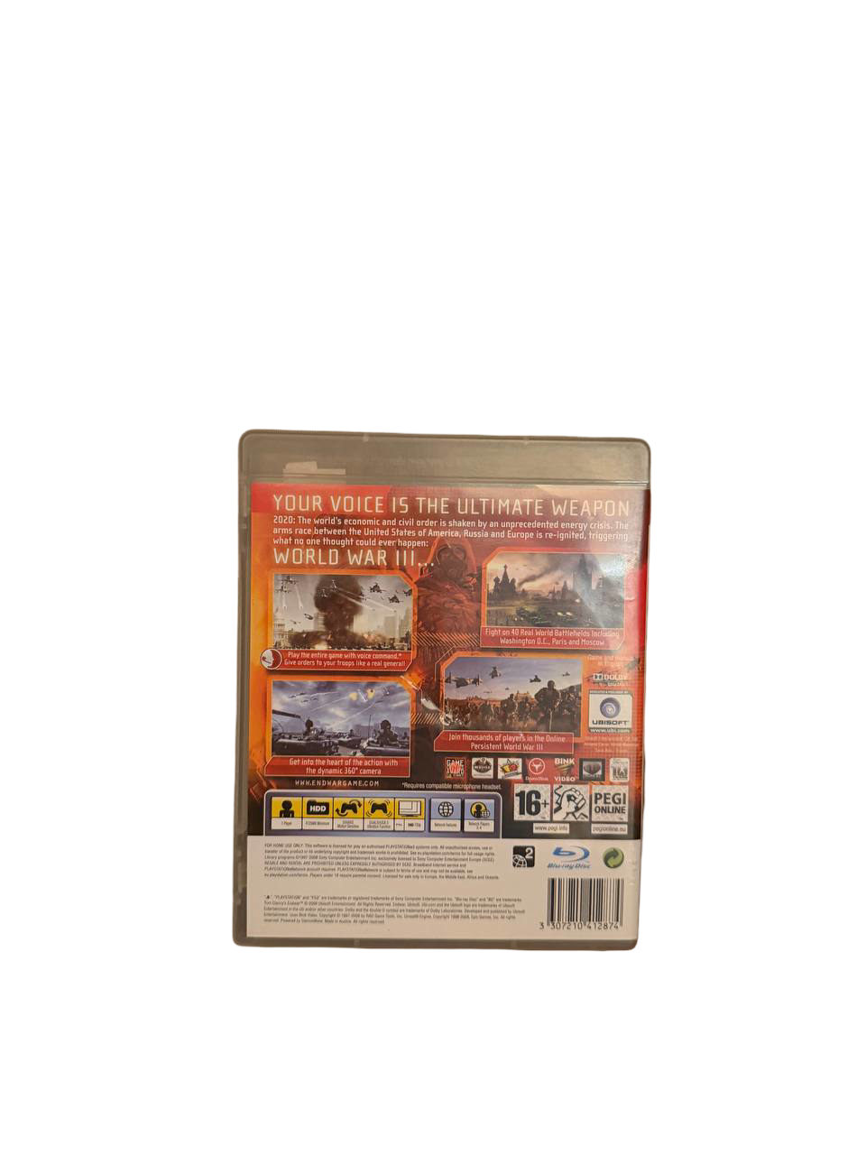 Tom Clancy's EndWar PS3 - Back Cover