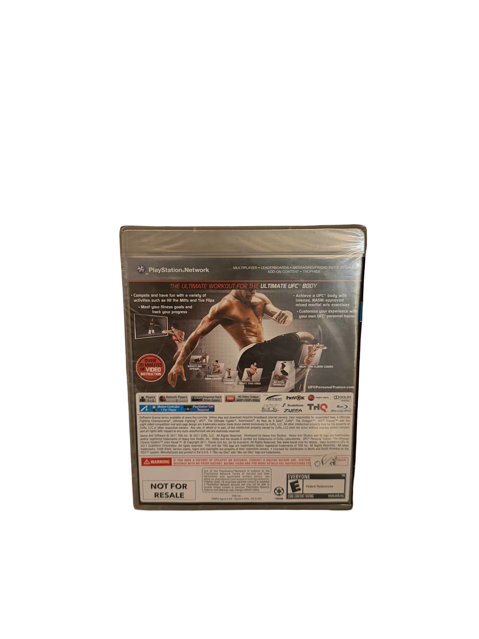 UFC Personal Trainer PS3 - Back Cover (Not For Resale)