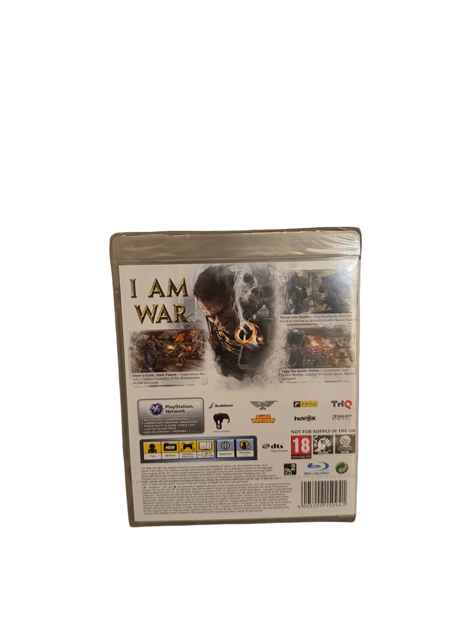Warhammer 40000 Space Marine PS3 - Back Cover