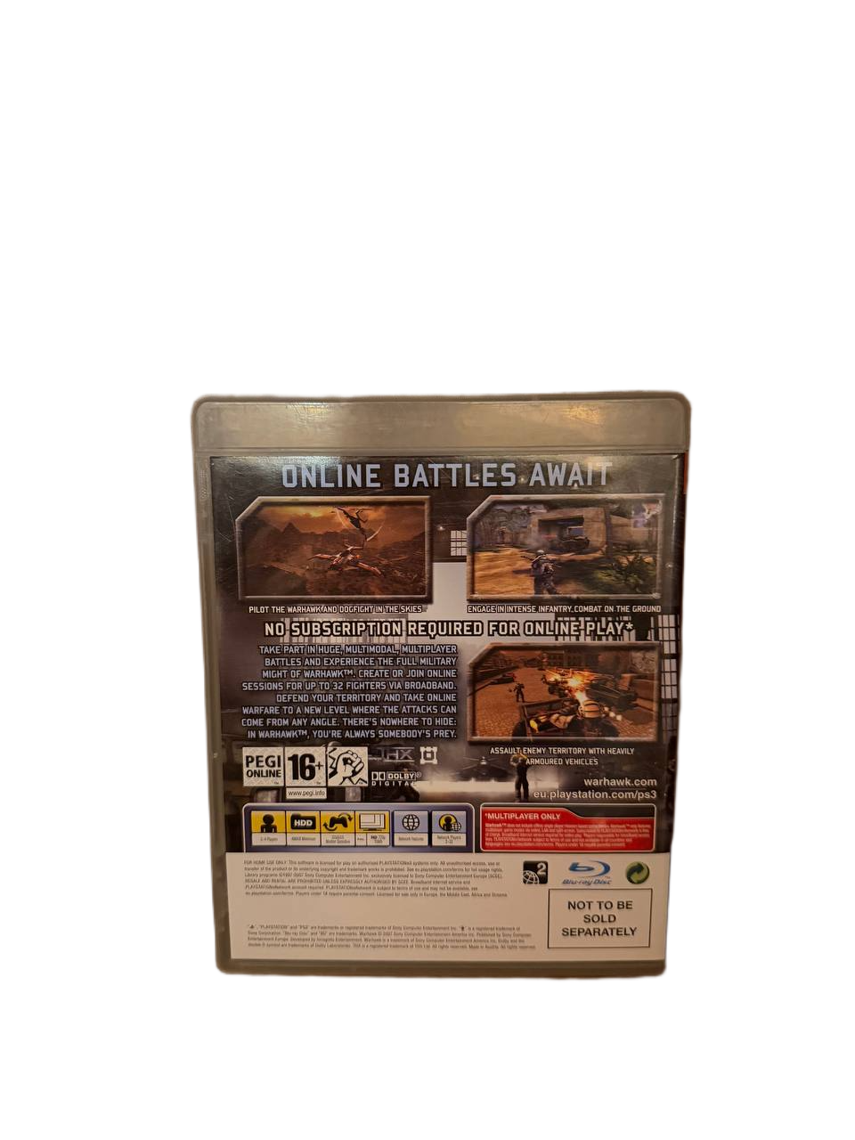 Warhawk PS3 Sony - Back Cover