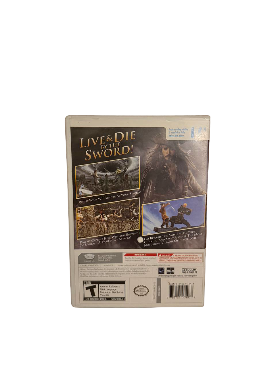 Pirates of the Caribbean At World's End Wii - Back Cover