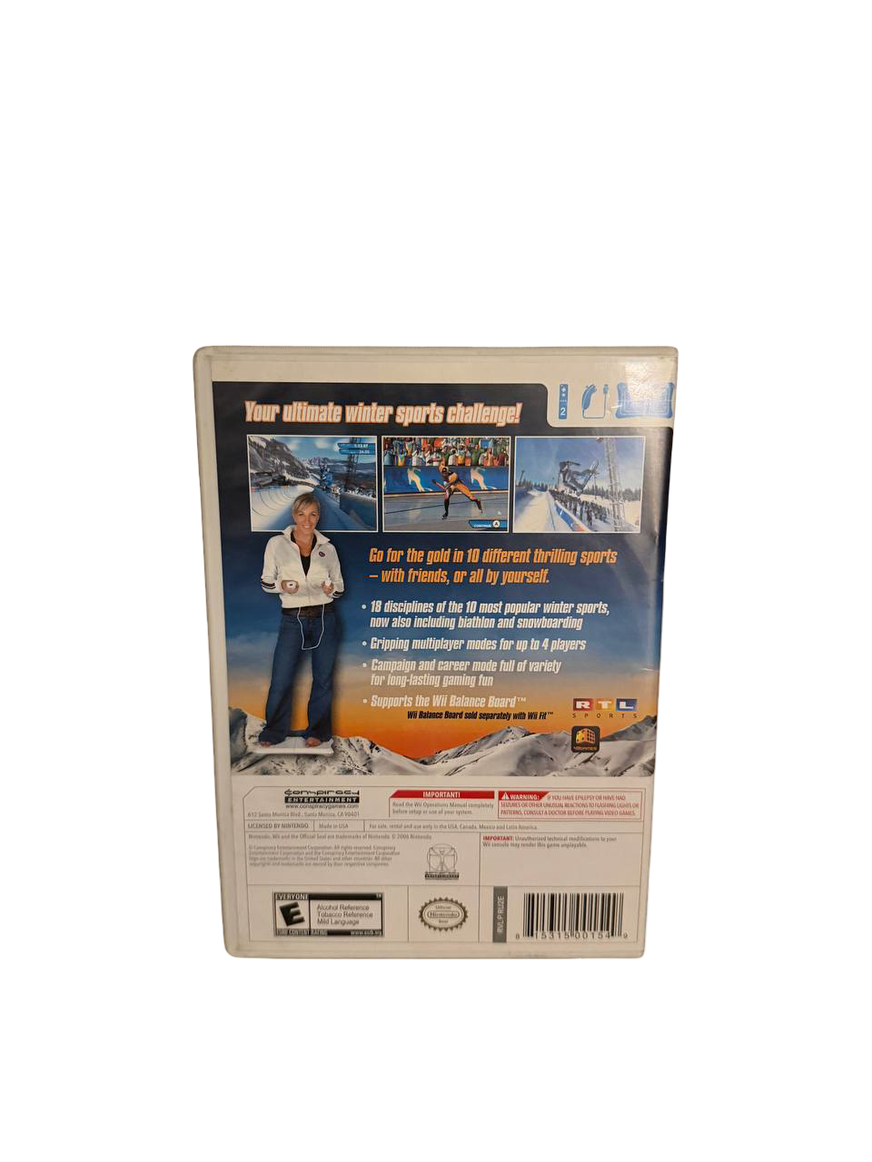 Winter Sports 2 The Next Challenge Wii - Back Cover